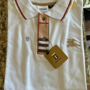 Burberry White Polo Shirt for Men